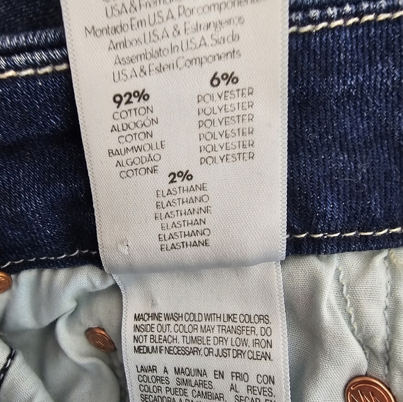 Mother High Waisted Looker Ankle Fray Blue Jeans 25 Preowned - Picture 8 of 9